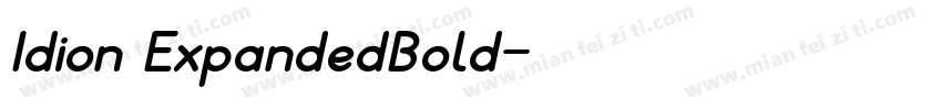 Idion ExpandedBold字体转换